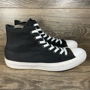 Converse Chuck Taylor All Star II 2 Hi Black Canvas Sneakers (150143C) Men's 10